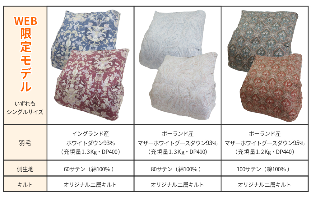 オンラインショップでしか買えないWEB限定モデル