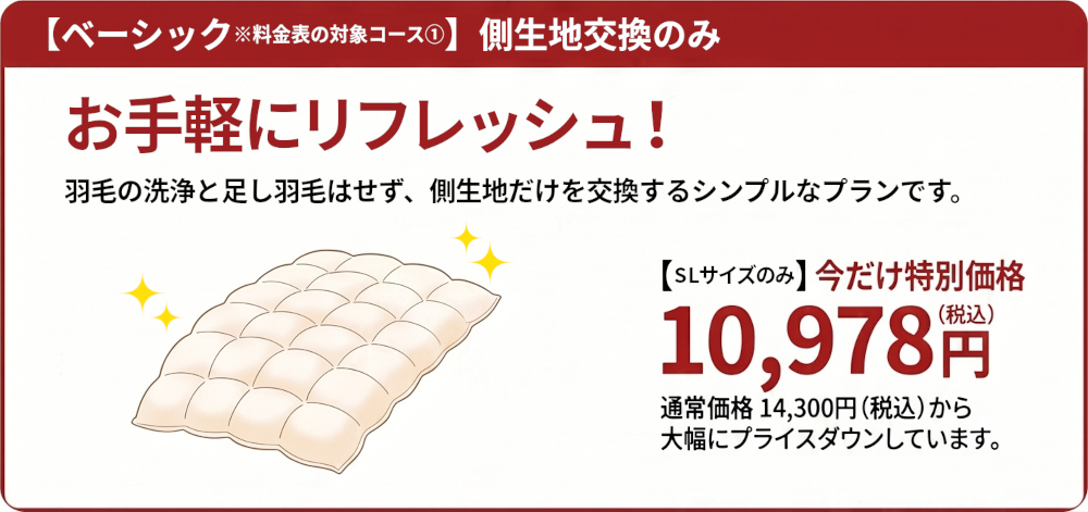 2026羽毛リフォーム