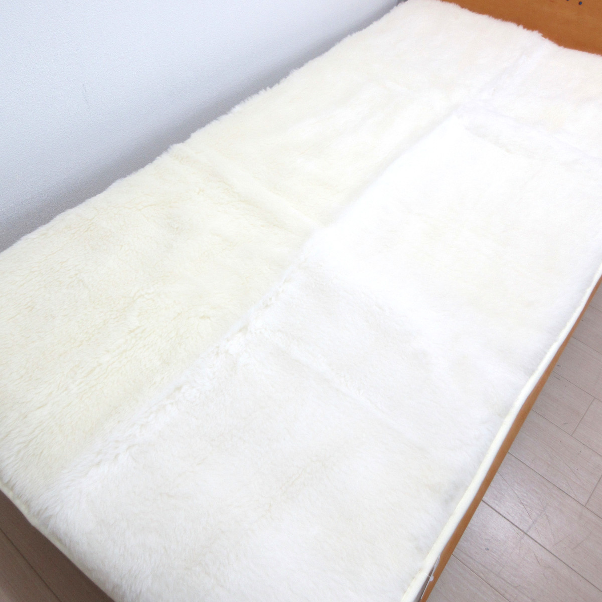 322-353>日本製 洗える ウール敷きパッド ダブル ウールマーク付き 羊毛100％ 天然素材のやさしいぬくもり ウォッシャブル ウール敷き毛布  長毛ウール